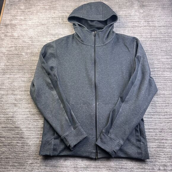 Nike Yoga Hoodie Mens Small Gray Yoga Full Zip Move to Zero Dri Fit Athleisure - Picture 1 of 9